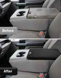 KBH Center Console Armrest PU Leather Cover for 2015-2022 Ford F150 , 2017-2022 Ford F250/F350/F450