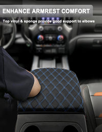 KBH Center Console Armrest Cover Pad for Bucket Seat 2019-2025 Chevy Silverado 1500 2500 3500 & GMC Sierra 1500 2500 3500,2021-2025 Tahoe/Suburban/Yukon