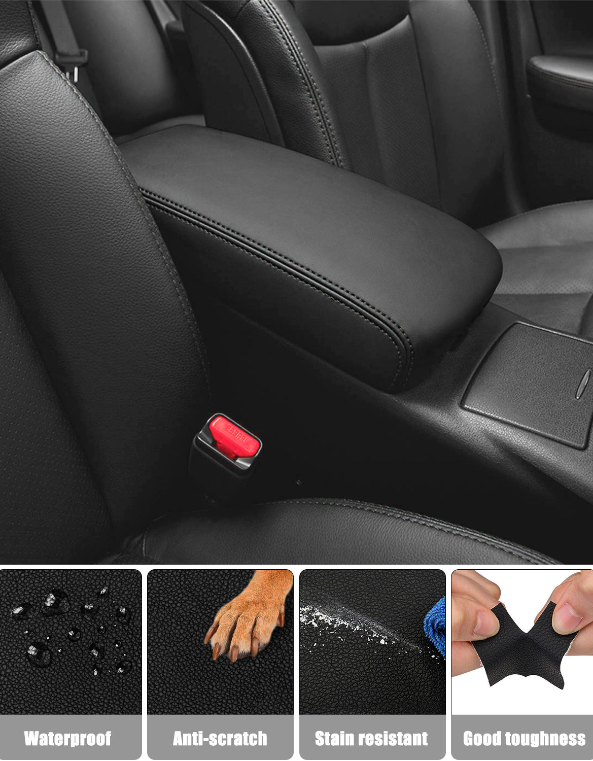 KBH Center Console Armrest Cover for Nissan Maxima 2009-2014 & Nissan Altima 2013-2018