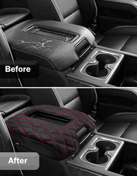 KBH Center Console Armrest Cover Pad for Bucket Seat 2014-2018 Chevy Silverado 1500 2500 3500 & GMC Sierra 1500 2500 3500,2015-2020 Tahoe/Yukon/Suburban
