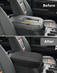 KBH Center Console Cushion Cover for  Bucket Seat 2019-2026 GMC Sierra 1500 2500 3500,2019-2026 Chevy Silverado 1500 2500 3500, 2021-2026 Tahoe/Suburban/Yukon
