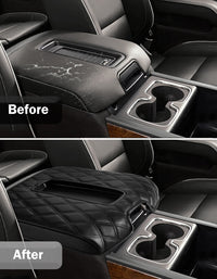 KBH Center Console Armrest Cover Pad for Bucket Seat 2014-2018 Chevy Silverado 1500 2500 3500 & GMC Sierra 1500 2500 3500,2015-2020 Tahoe/Yukon/Suburban
