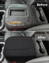 KBH Center Console Cushion Cover for  Bucket Seat 2019-2025 GMC Sierra 1500 2500 3500,2019-2025 Chevy Silverado 1500 2500 3500, 2021-2025 Tahoe/Suburban/Yukon