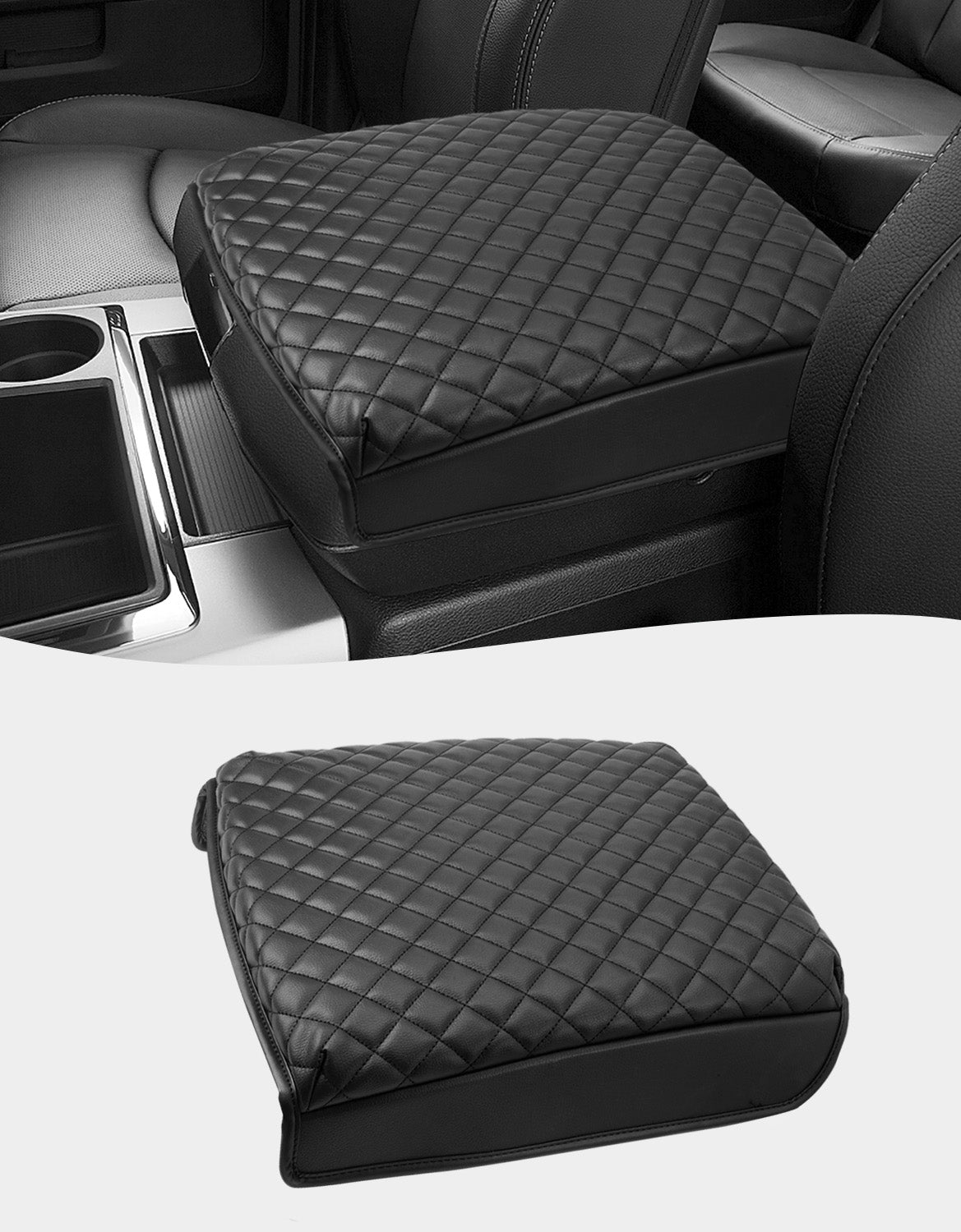 KBH Center Console Armrest Cover Pad Cushion Protector for Dodge RAM 2009-2018