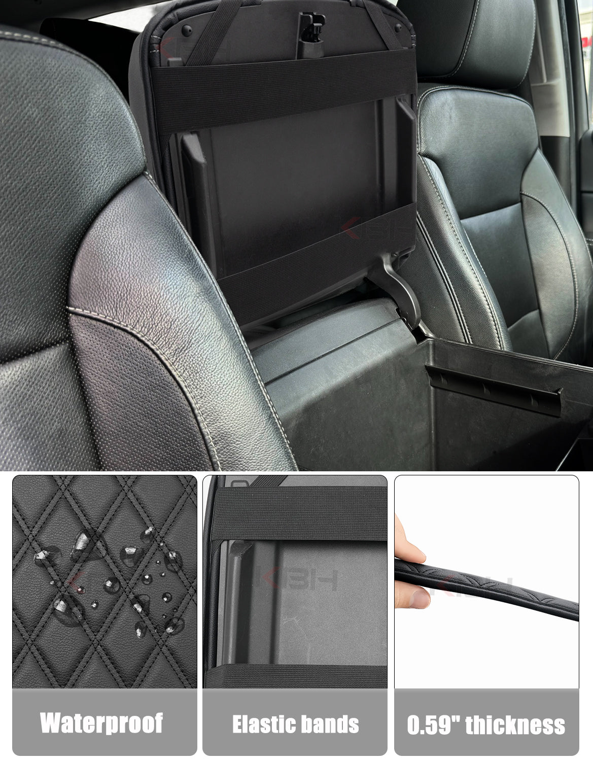 Center Console Armrest Cover for Bucket Seat 2014-2018 Chevy Silverado 1500/2500/3500,2014-2018 GMC Sierra 1500/2500/3500,2015-2020 Tahoe/Yukon/Suburban