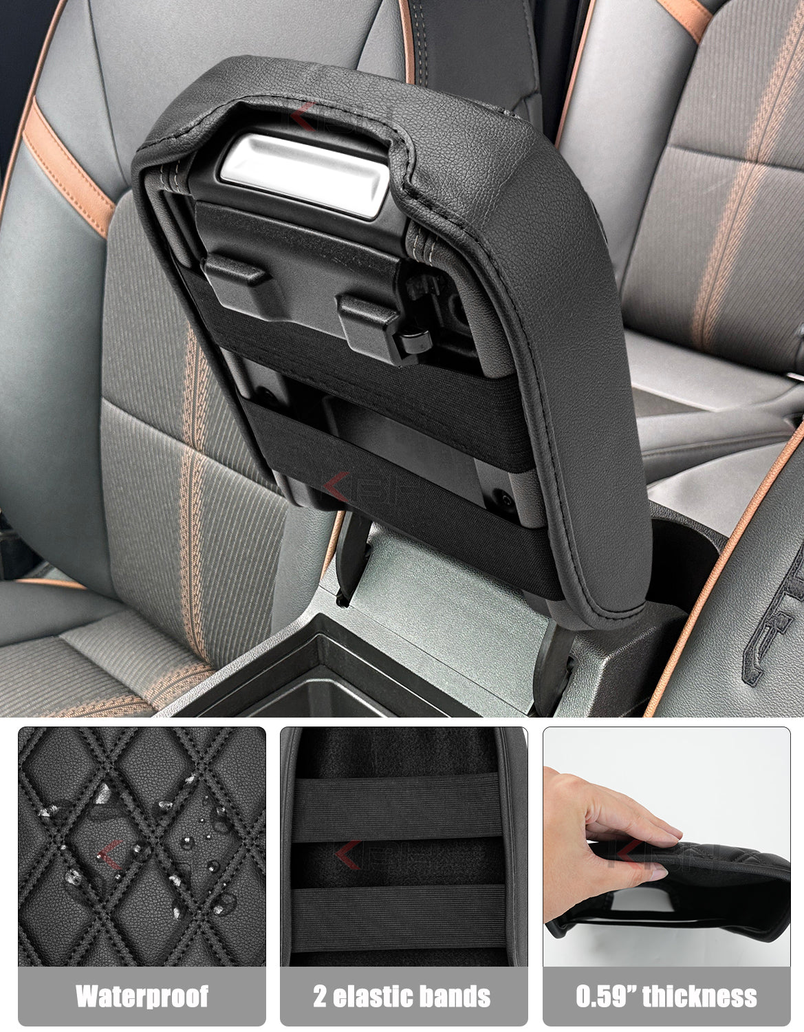 Center Console Armrest Cover for 2023-2026 Chevy Colorado,2023-2026 GMC Canyon