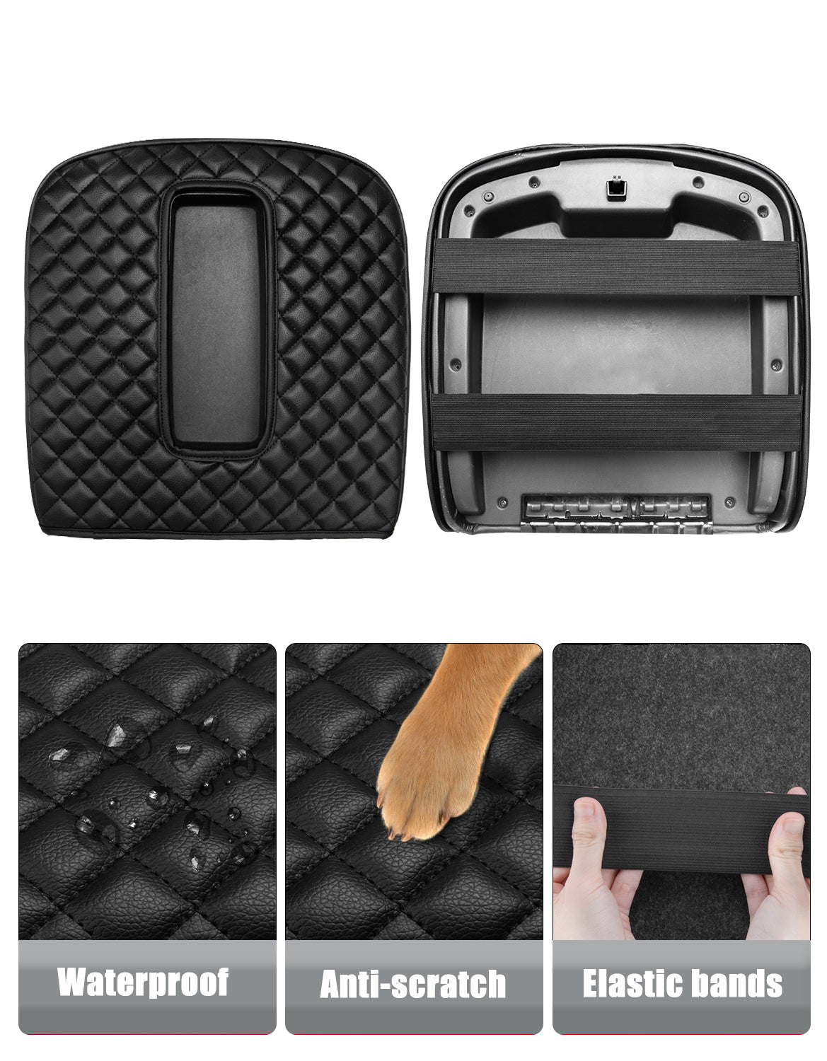 KBH Center Console Armrest Cover for Bucket Seat 2007-2014 Chevy Silverado 1500 2500 3500 /Avalanche/Suburban/Tahoe & GMC Sierra 1500 2500 3500/Yukon