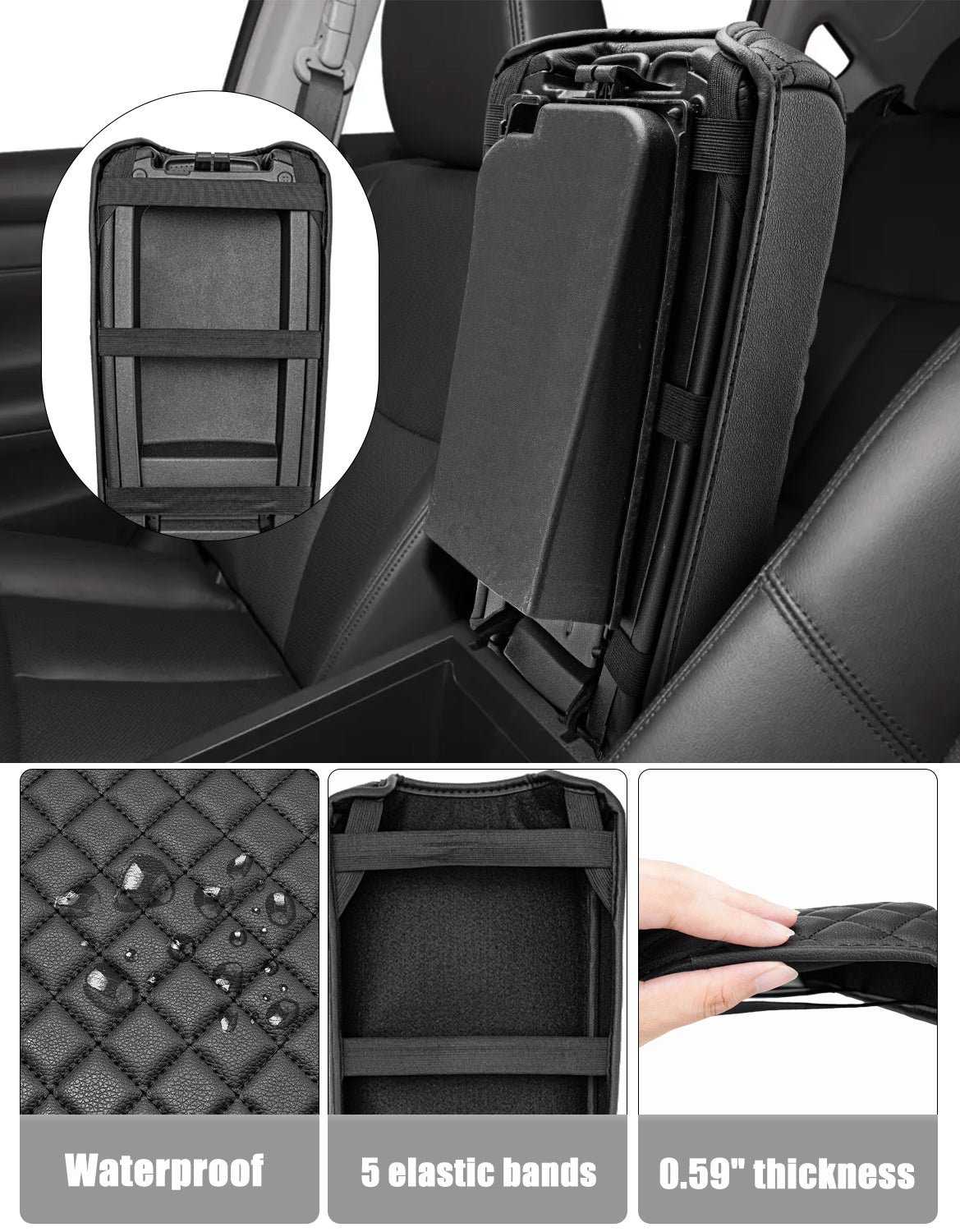 Center Console Armrest Cover Pad for 2009-2014 Nissan Maxima,2013-2018 Nissan Altima