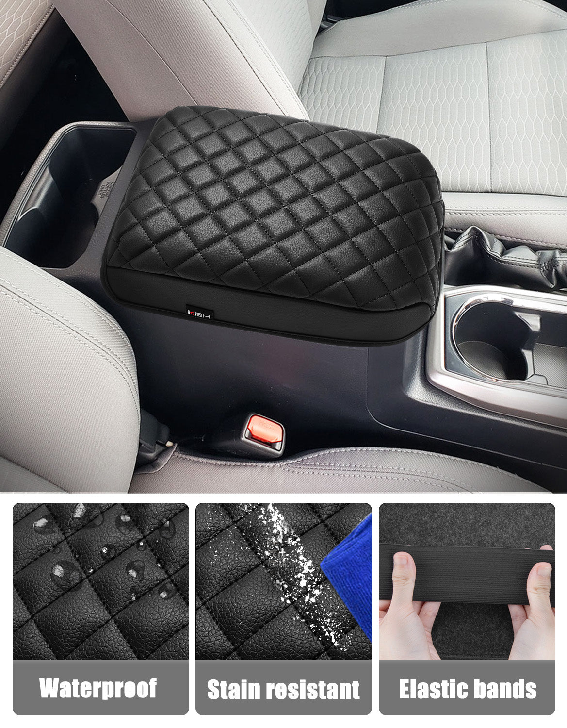 KBH Center Console Armrest Cover Cushion Protector for Toyota Tacoma 2016-2023