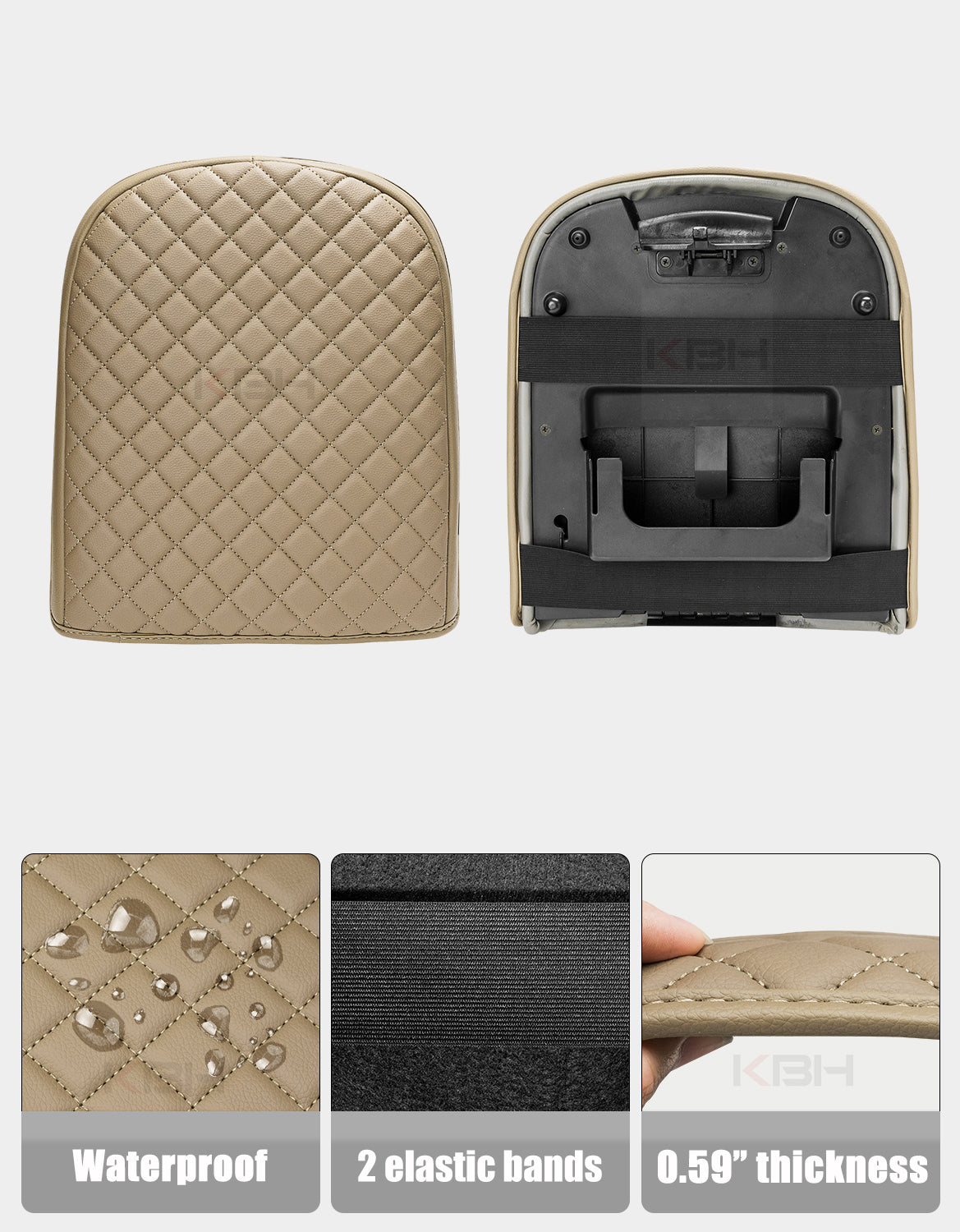 Center Console Armrest Cover Pad for Bucket Seat 2001-2003 F150 Crew Cab Lariat / XLT / King Ranch