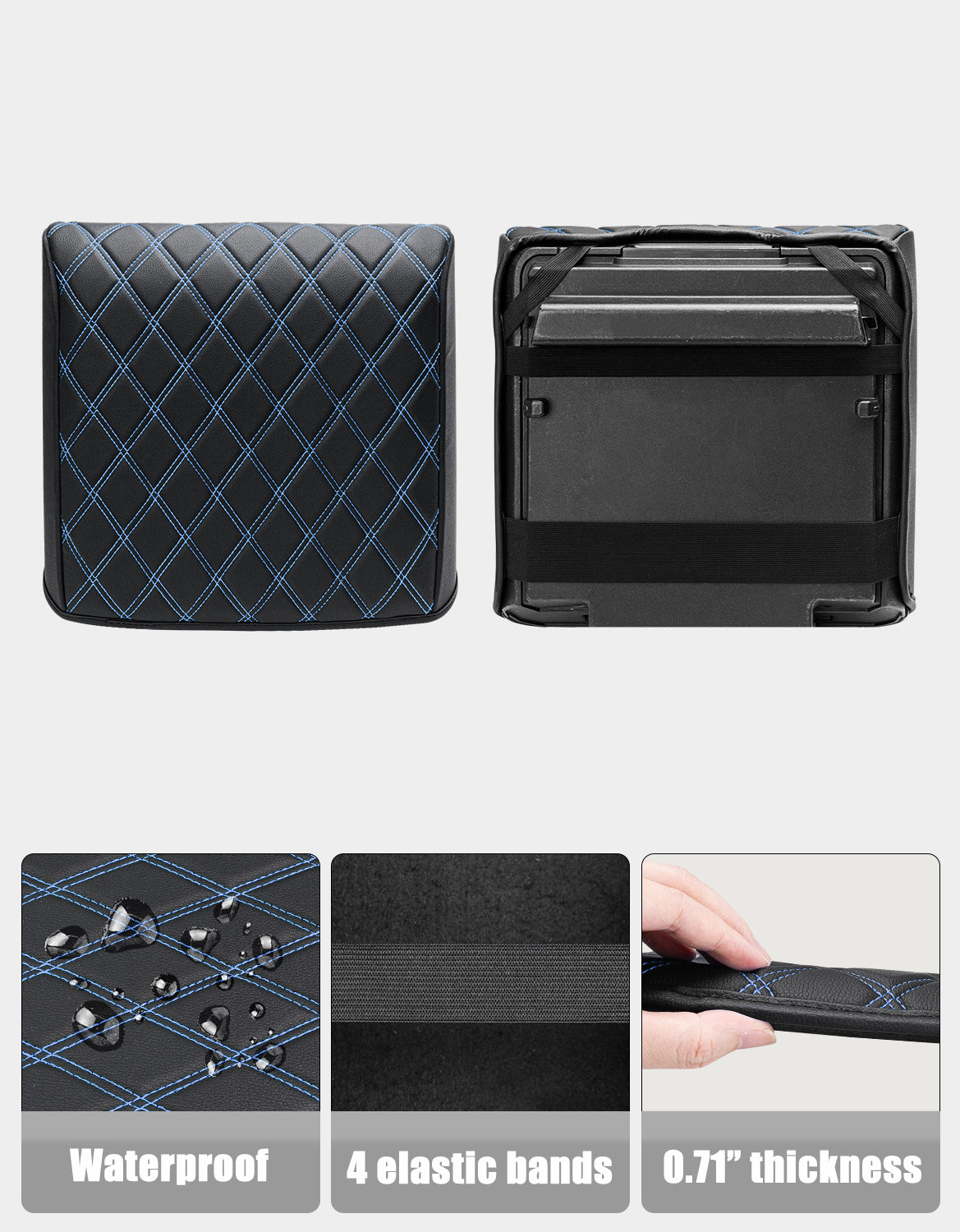 KBH Center Console Armrest Cover Pad for Bucket Seat 2021-2025 Ford F-150
