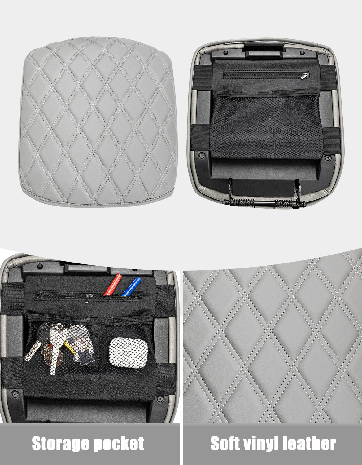 Center Console Armrest Cover Cushion Pad Protector for Honda Pilot 2009-2015
