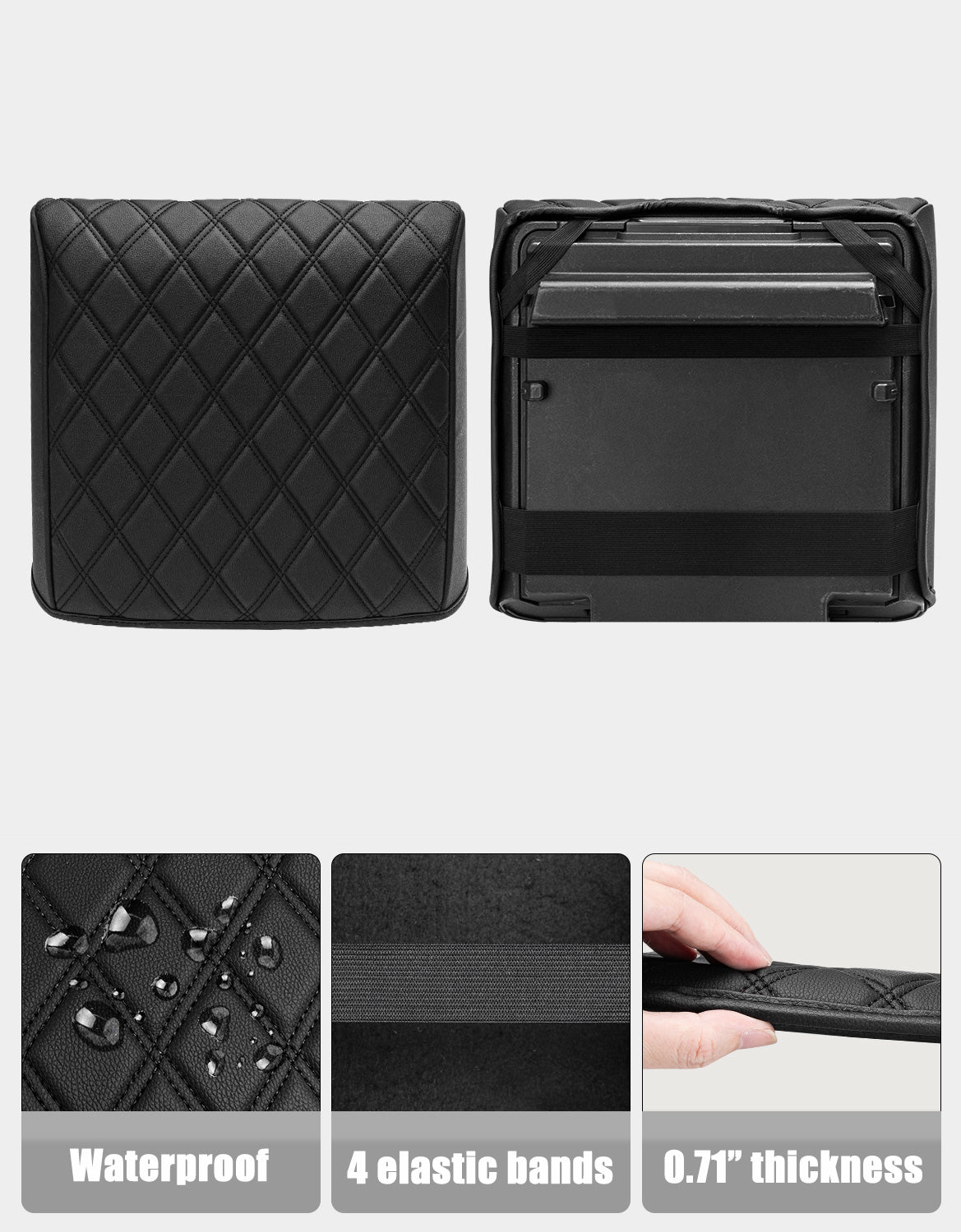 KBH Center Console Armrest Cover Pad for Bucket Seat 2021-2025 Ford F-150