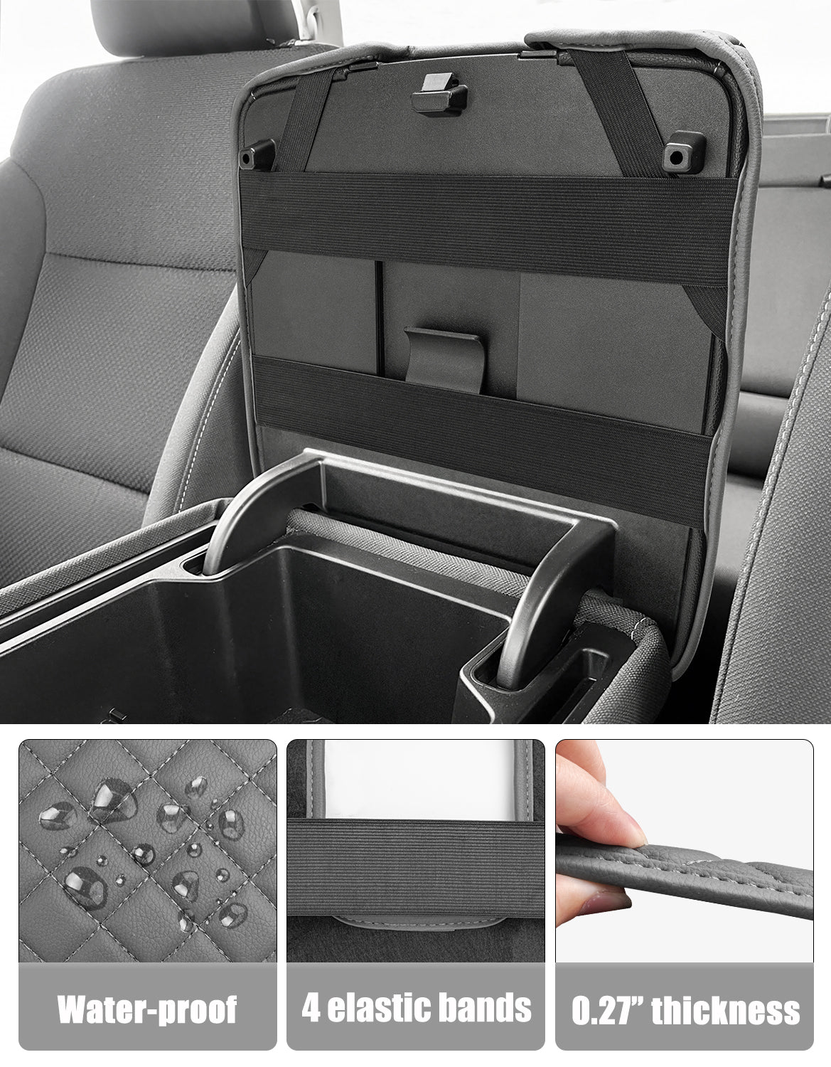 Center Console Armrest Cover for Jump Seat 2014-2018 Chevy Silverado 1500 2500 3500,2014-2018 GMC Sierra 1500 2500 3500