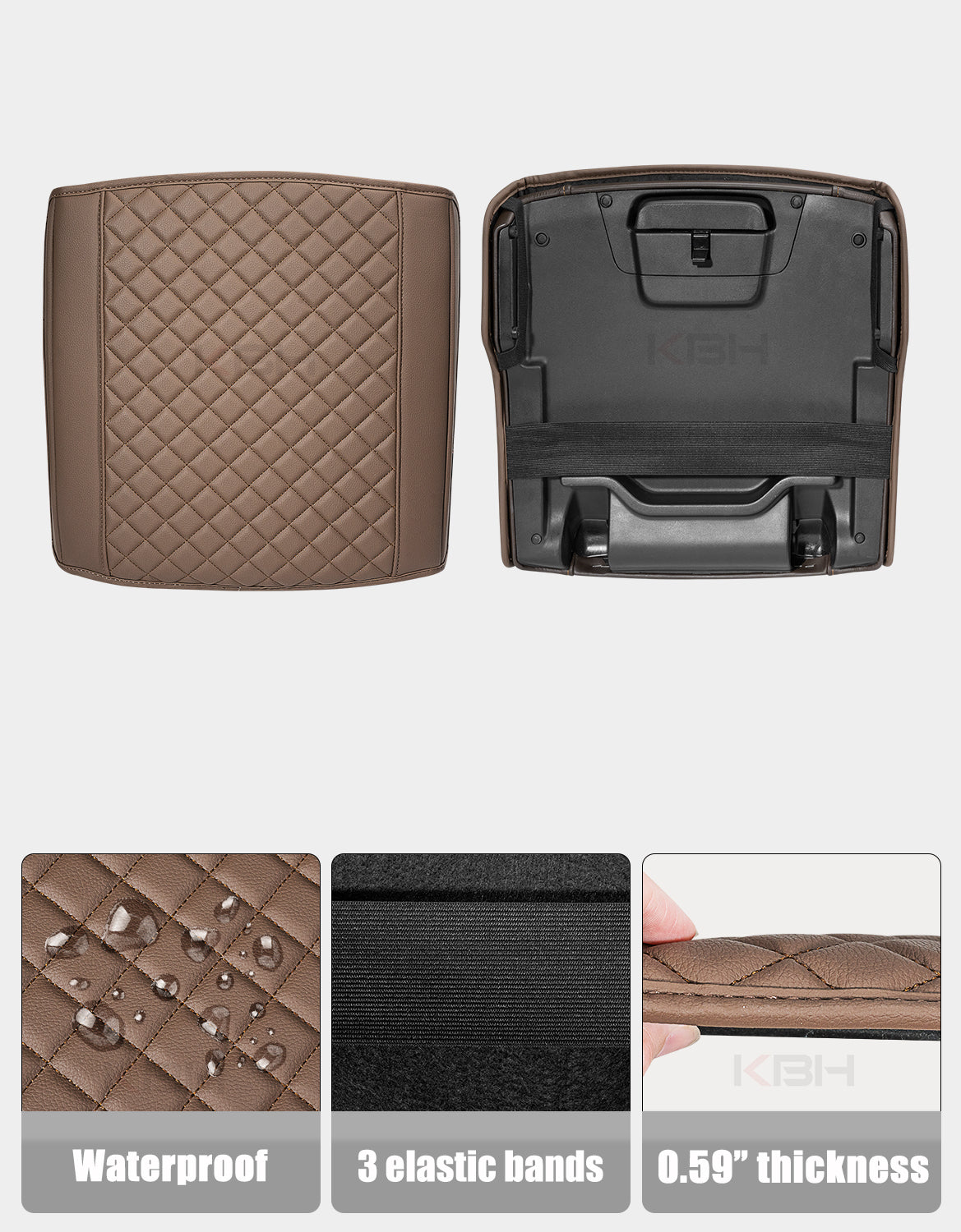 Center Console Armrest Cover Pad Cushion Protector for Bucket Seat 2019-2026 Dodge Ram 1500 2500 3500