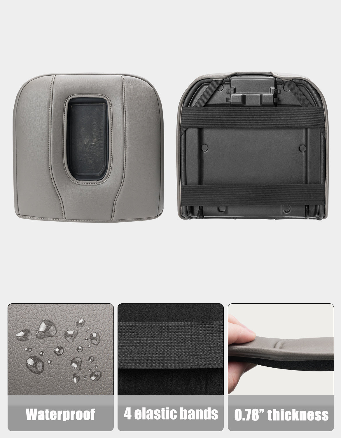 Thick Version Center Console Cushion Cover for Bucket Seat 2019-2026 GMC Sierra 1500 2500 3500,2019-2026 Chevy Silverado 1500 2500 3500, 2021-2026 Tahoe/Suburban/Yukon