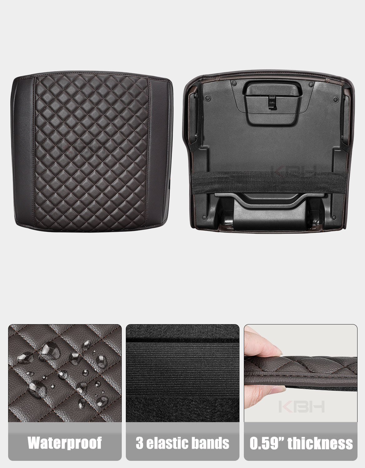 Center Console Armrest Cover Pad Cushion Protector for Bucket Seat 2019-2026 Dodge Ram 1500 2500 3500