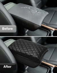 KBH Center Console Armrest Cover Cushion Pad Protector Black for Honda CRV 2017-2022