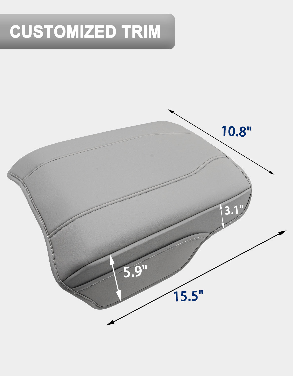 KBH Center Console Armrest Cover for Honda Pilot 2023-2026, Ridgeline 2024-2025, Passport 2024-2026，Middle Console Lid Protector with Side Pockets