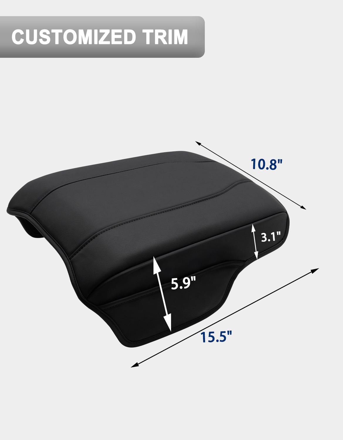 KBH Center Console Armrest Cover for Honda Pilot 2023-2026, Ridgeline 2024-2025, Passport 2024-2026，Middle Console Lid Protector with Side Pockets