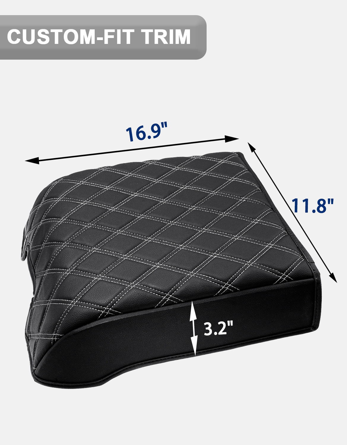 KBH Center Console Armrest Cover Pad for Bucket Seat 2015-2020 Ford F150, 2017-2022 F250 F350 F450 F550 Super Duty, 2018-2024 Ford Expedition