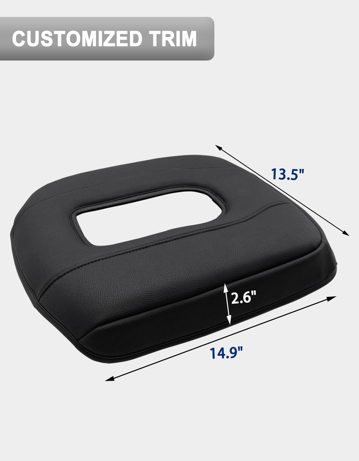 KBH Center Console Armrest Cover Pad for Jump Seat 2019-2025 GMC Sierra 1500 2500 3500,2019-2025 Chevy Silverado 1500 2500 3500