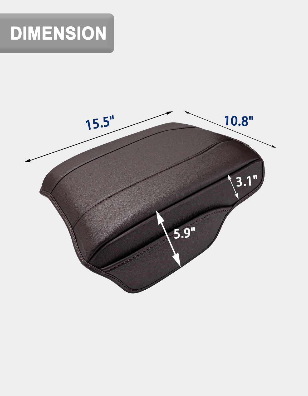 KBH Center Console Armrest Cover for Honda Pilot 2023-2026, Honda Ridgeline 2024-2025, Passport 2024-2026，Middle Console Lid Protector with Side Pockets