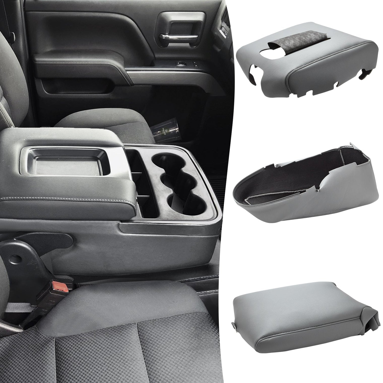 KBH Center Console Armrest Cover for 2014-2018 Chevy Silverado & GMC Sierra1500/2500/3500