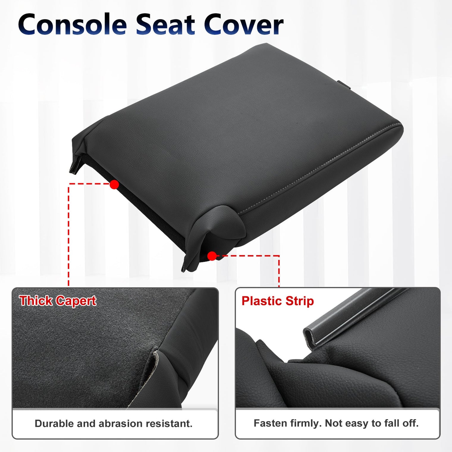 KBH Center Console Armrest Cover for 2014-2018 Chevy Silverado & GMC Sierra1500/2500/3500