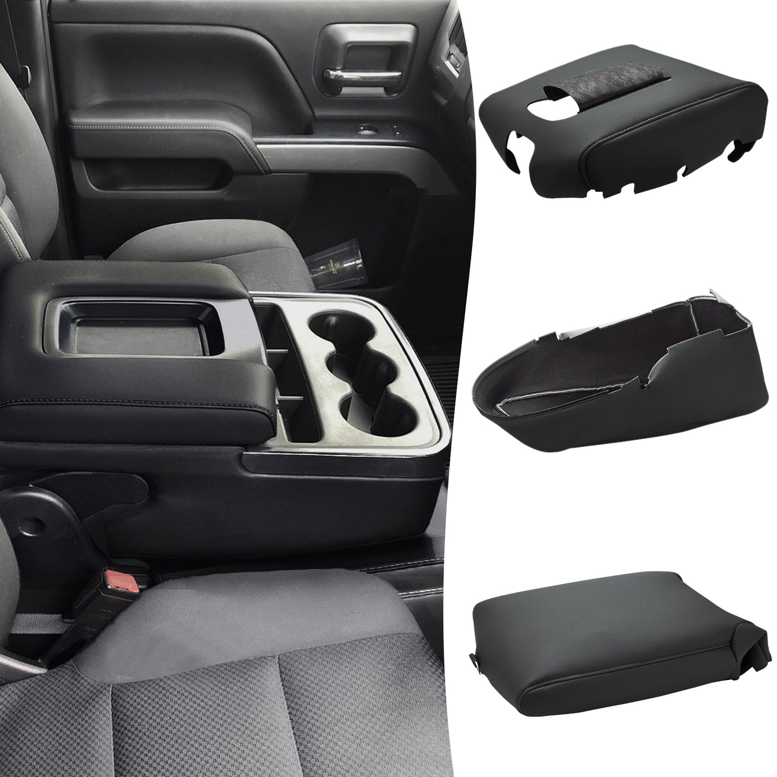 KBH Center Console Armrest Cover for 2014-2018 Chevy Silverado & GMC Sierra1500/2500/3500