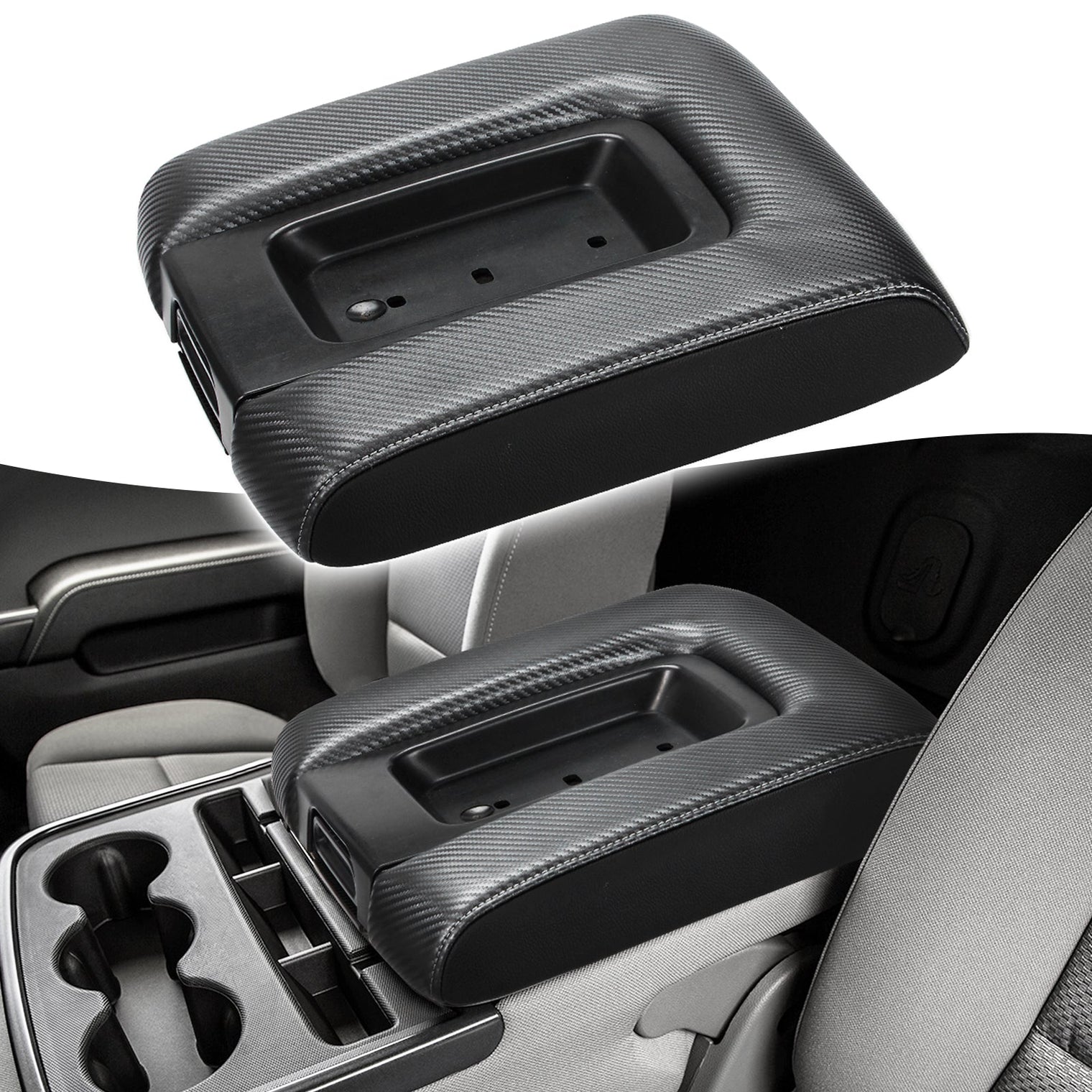 KBH Center Console Armrest Cover for 2014-2018 Chevy Silverado & GMC Sierra1500/2500/3500