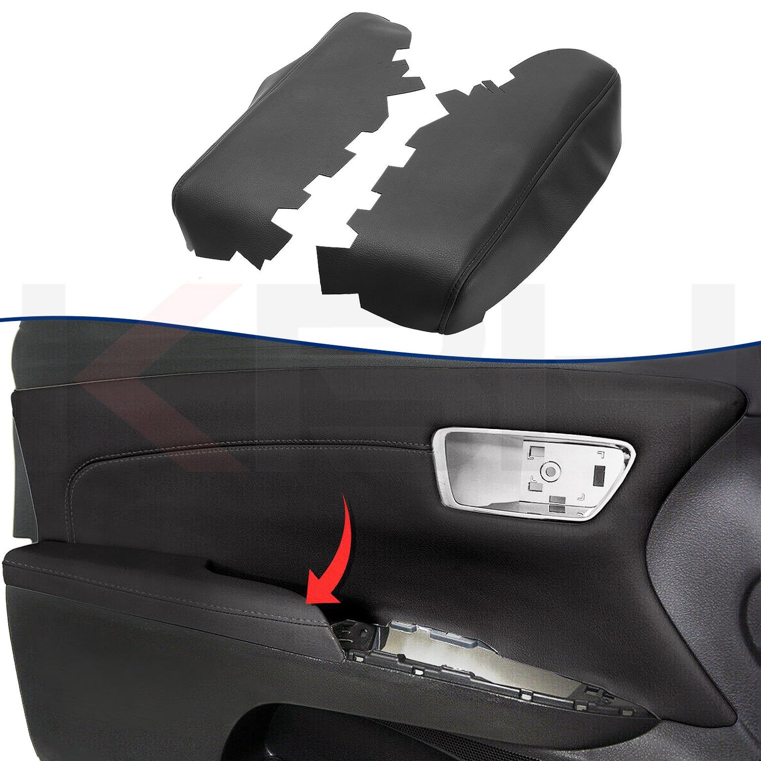 KBH Front Door Panel Armrest Cover for Toyota Avalon 2013-2018