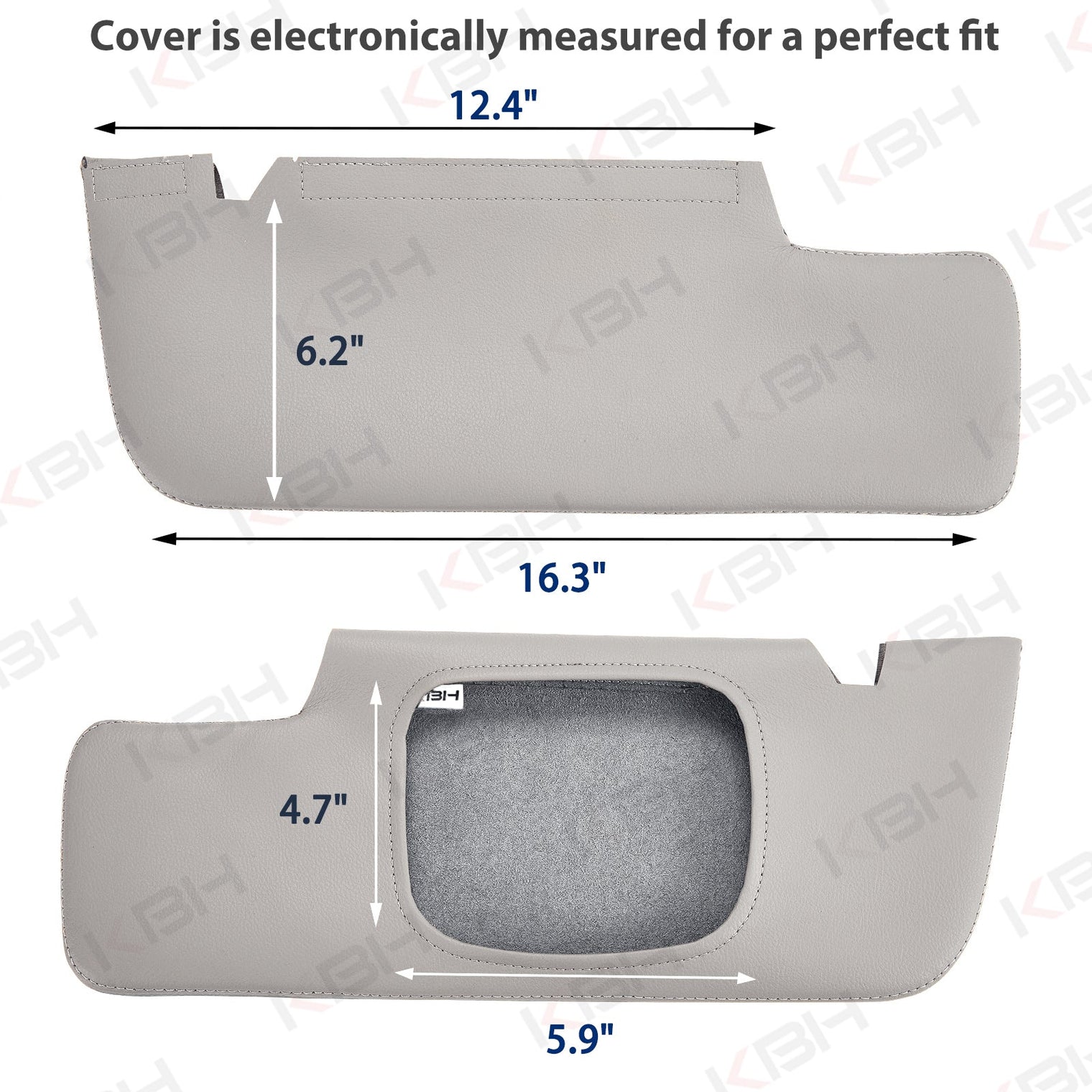 KBH Sun Visor Leather Cover for Ford Mustang 2005-2011